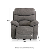 Seville Ash Fabric Electric Reclining Armchair from Roseland Furniture