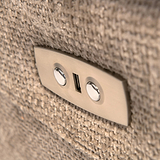 Seville Sand Fabric Electric Reclining Armchair