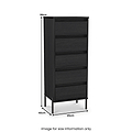 Axton 5 Drawer Tallboy Black Ash from Roseland 