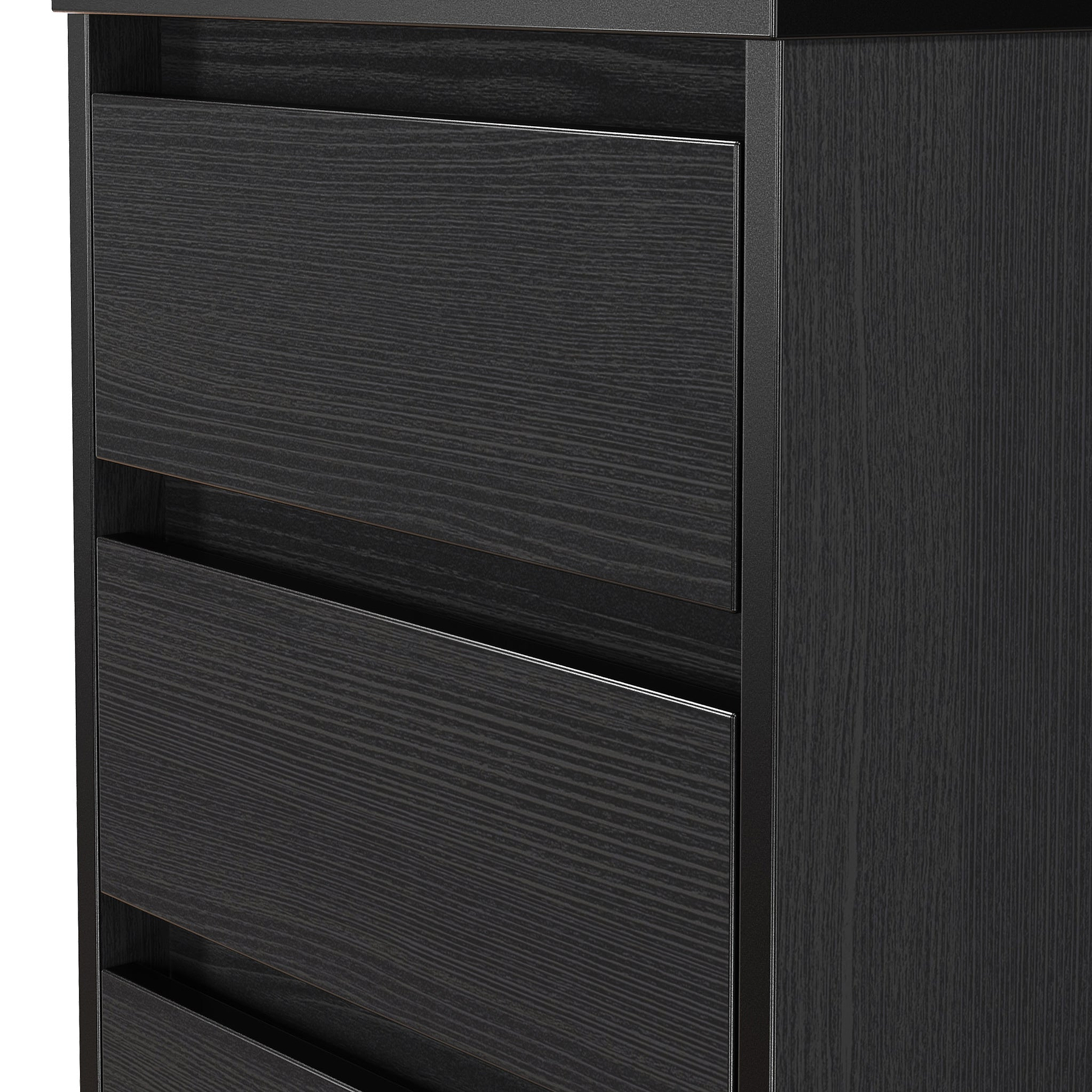 Axton 5 Drawer Tall Boy Chest Black Ash from Roseland Furniture