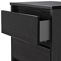 Axton 5 Drawer Tall Boy Chest Black Ash from Roseland Furniture