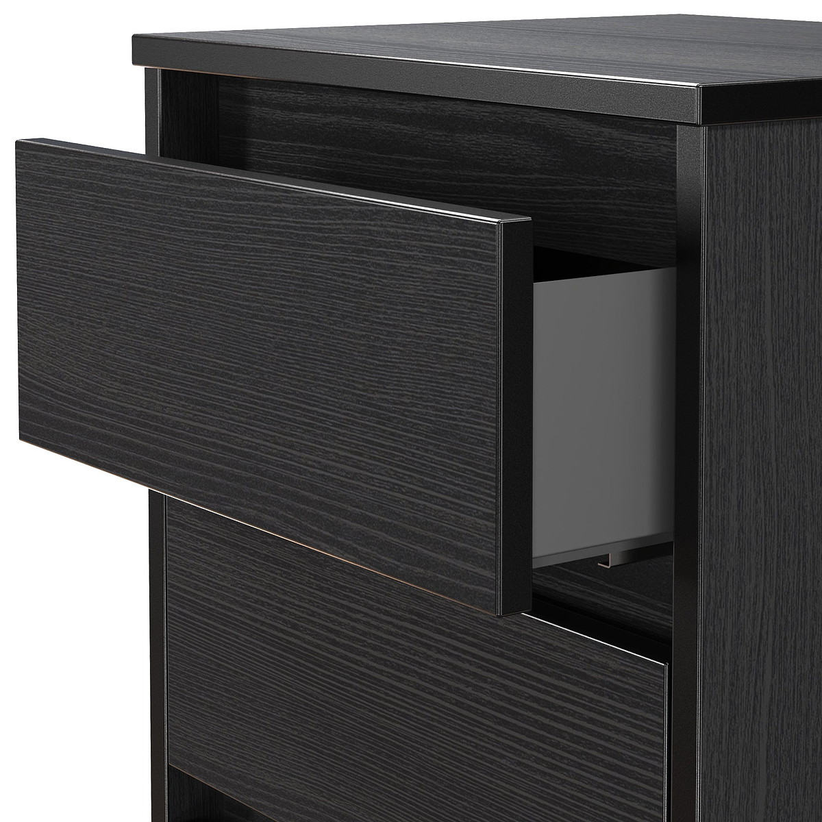 Axton 5 Drawer Tall Boy Chest Black Ash from Roseland Furniture