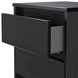 Axton 5 Drawer Tall Boy Chest Black Ash from Roseland Furniture