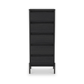 Axton 5 Drawer Tall Boy Chest Black Ash from Roseland Furniture