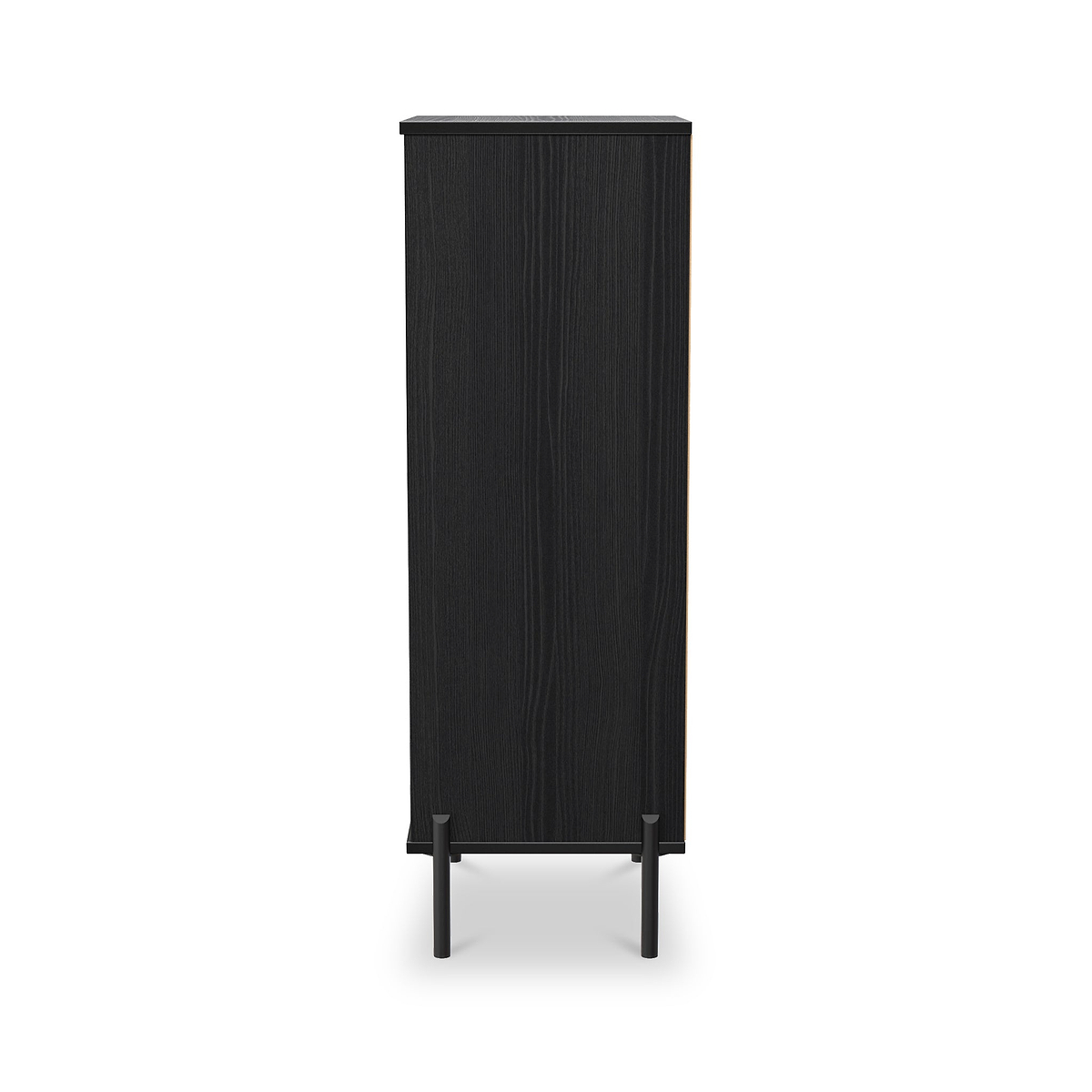 Axton 5 Drawer Tall Boy Chest Black Ash from Roseland Furniture