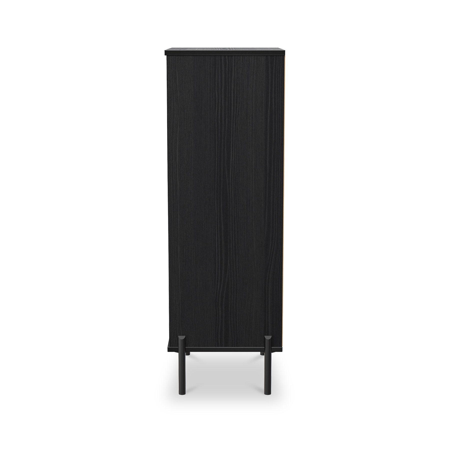 Axton 5 Drawer Tall Boy Chest Black Ash from Roseland Furniture