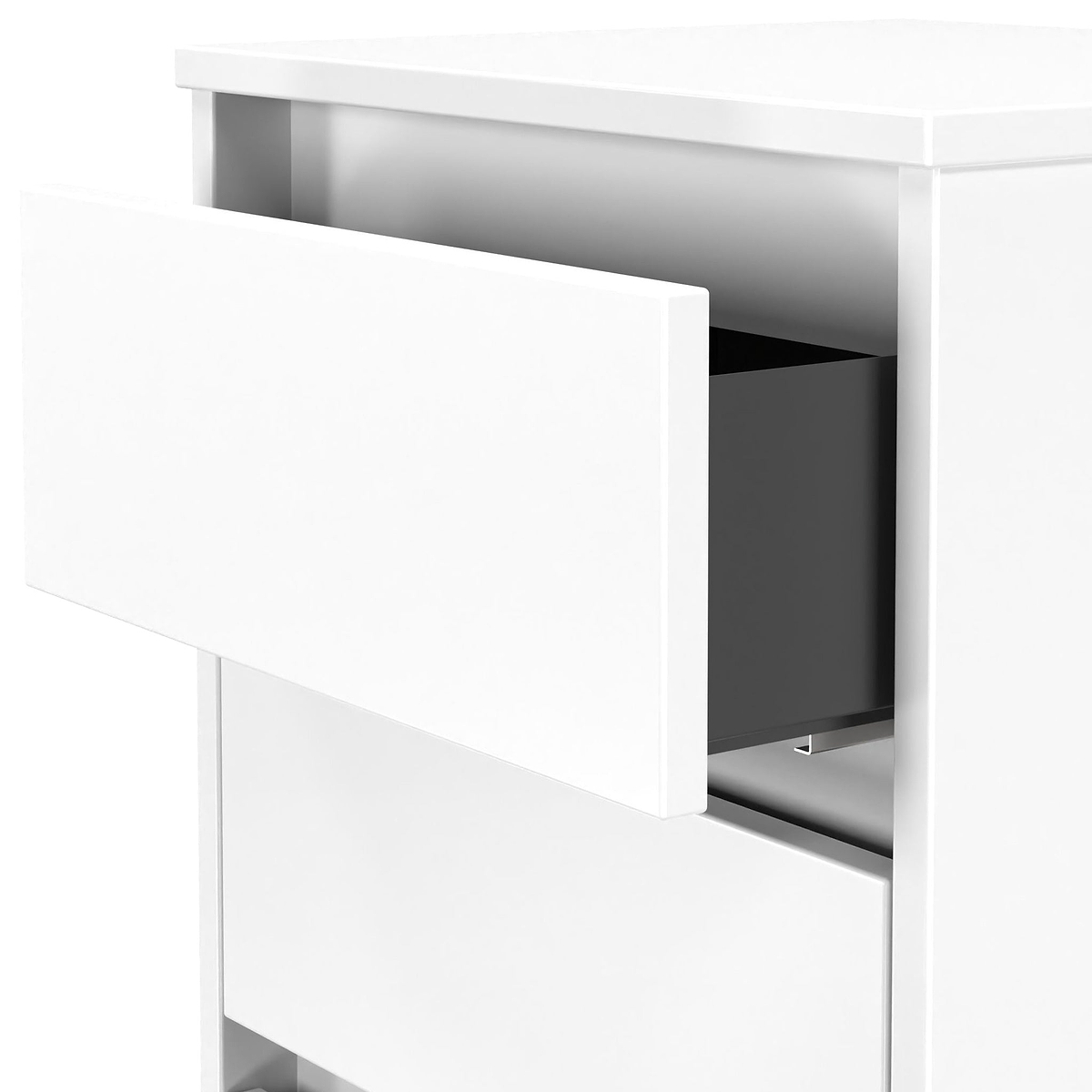Axton 5 Drawer Tall Boy Chest White Matt from Roseland Furniture