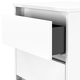 Axton 5 Drawer Tall Boy Chest White Matt from Roseland Furniture