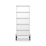 Axton 5 Drawer Tall Boy Chest White Matt from Roseland Furniture
