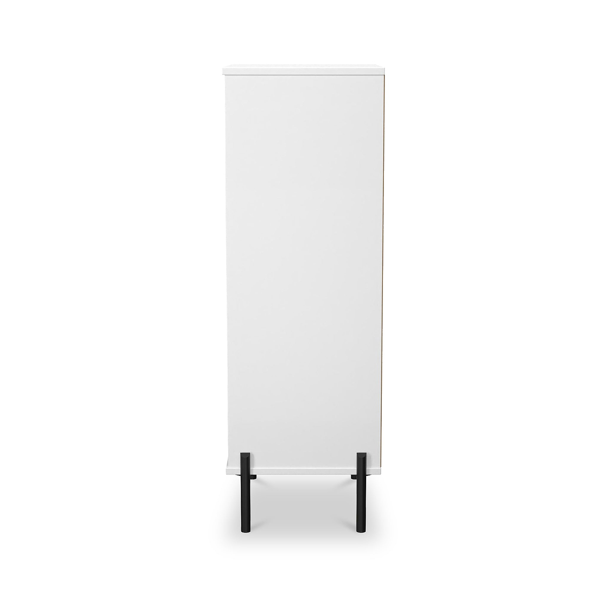 Axton 5 Drawer Tall Boy Chest White Matt from Roseland Furniture