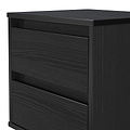 Axton 2 Drawer Bedside Black Ash from Roseland Furniture