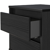 Axton 2 Drawer Bedside Black Ash from Roseland Furniture