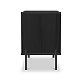 Axton 2 Drawer Bedside Black Ash from Roseland Furniture