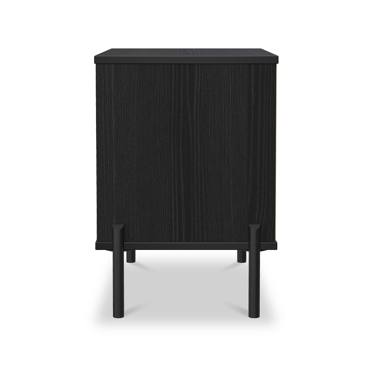 Axton 2 Drawer Bedside Black Ash from Roseland Furniture