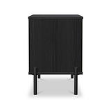 Axton 2 Drawer Bedside Black Ash from Roseland Furniture