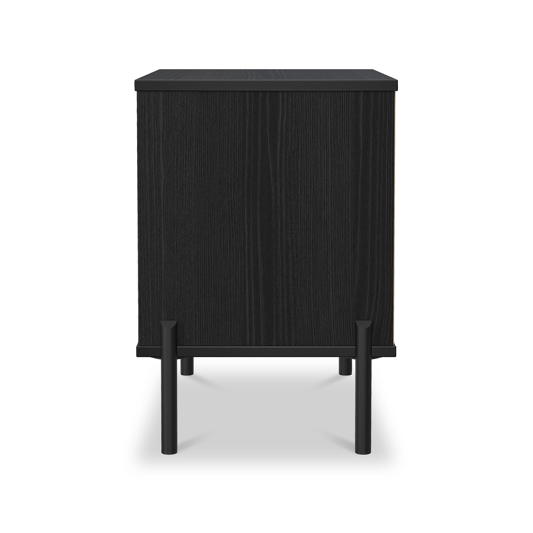 Axton 2 Drawer Bedside Black Ash from Roseland Furniture