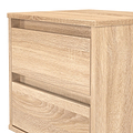 Axton 2 Drawer Bedside Oak from Roseland Furniture