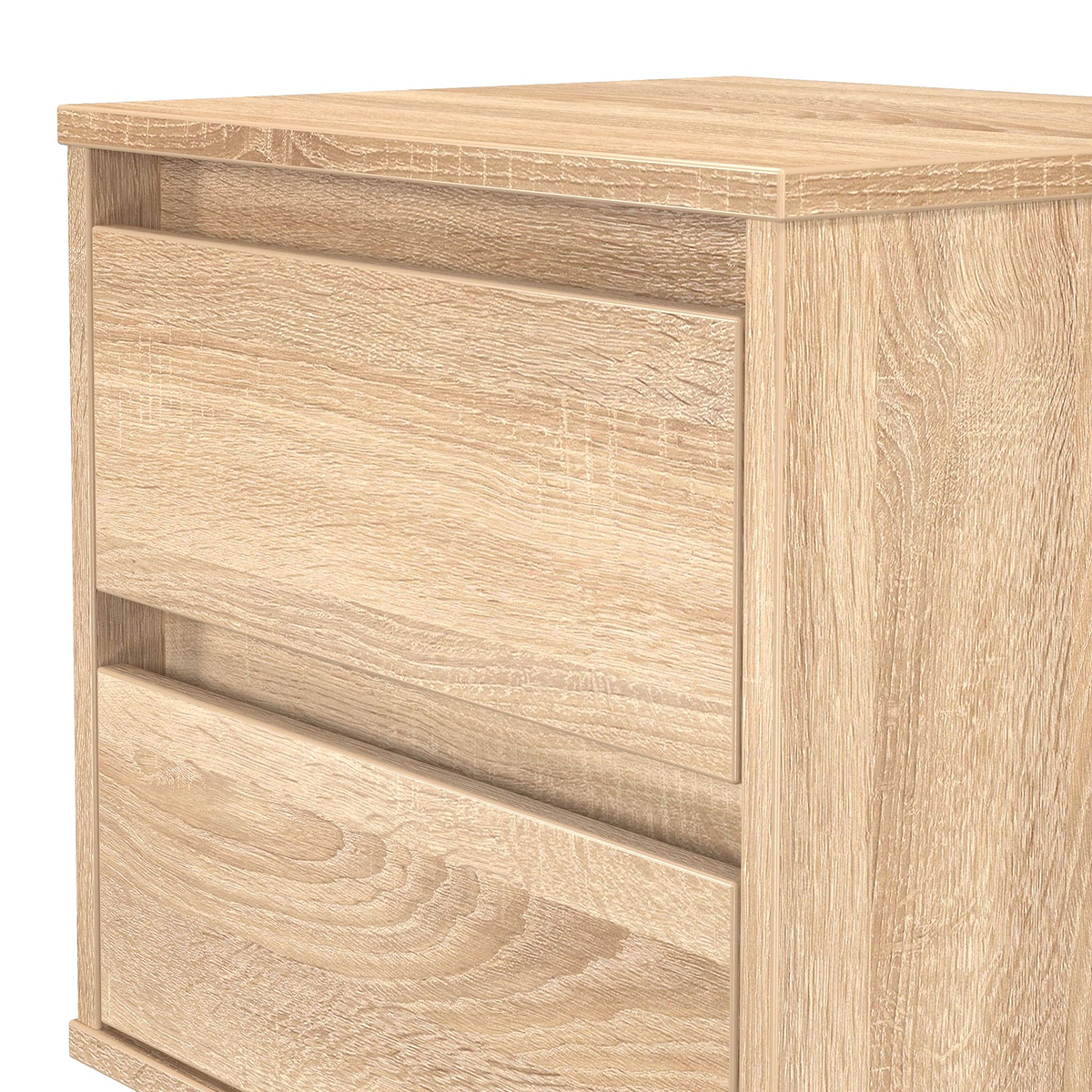 Axton 2 Drawer Bedside Oak from Roseland Furniture