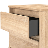 Axton 2 Drawer Bedside Oak from Roseland Furniture