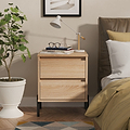 Axton 2 Drawer Bedside Oak from Roseland Furniture