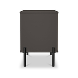 Axton 2 Drawer Bedside Oak Graphite from Roseland Furniture