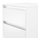 Axton 2 Drawer Bedside White Matt from Roseland Furniture