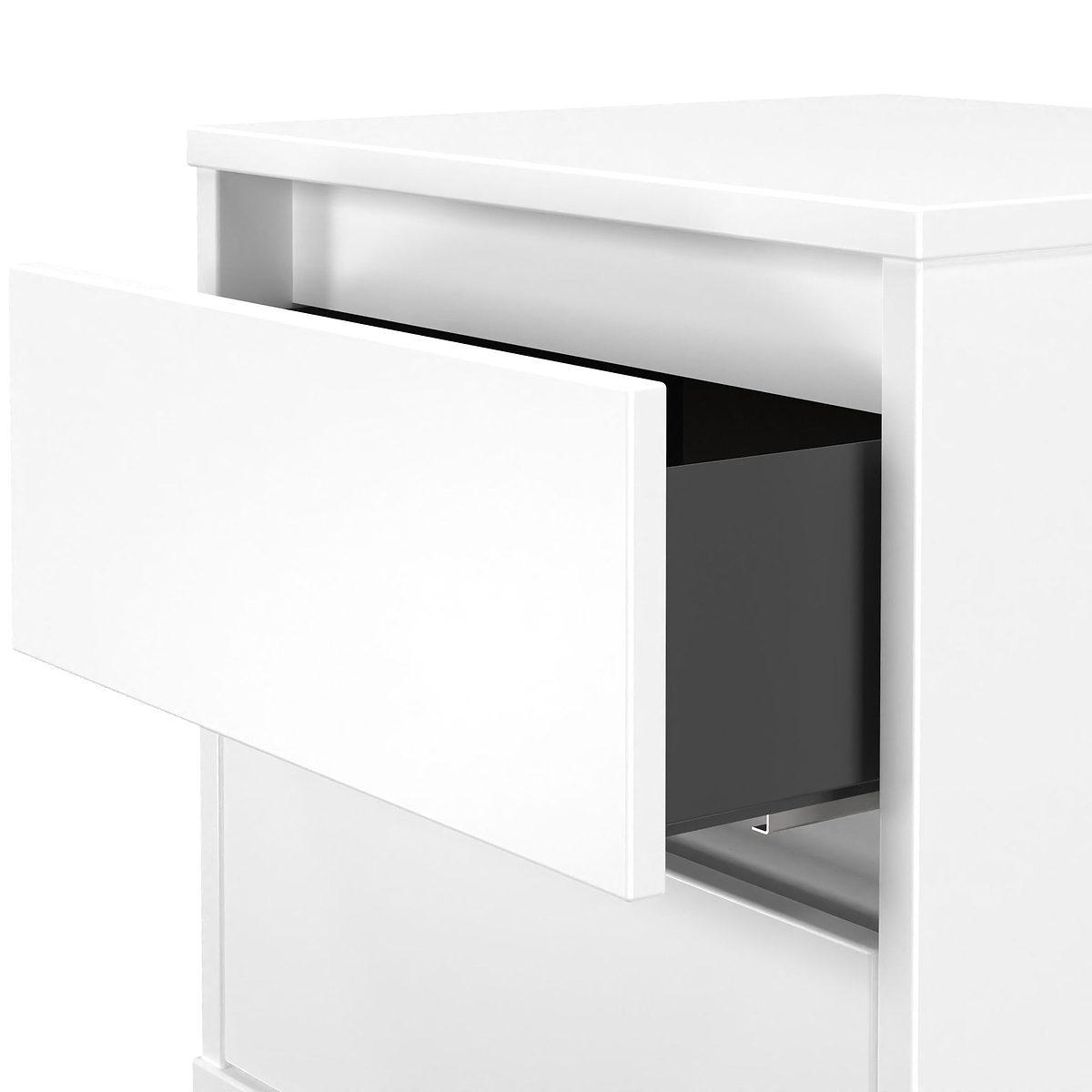 Axton 2 Drawer Bedside White Matt from Roseland Furniture