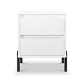 Axton 2 Drawer Bedside White Matt from Roseland Furniture