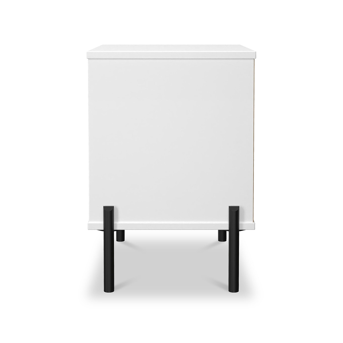 Axton 2 Drawer Bedside White Matt from Roseland Furniture