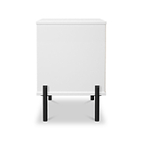 Axton 2 Drawer Bedside White Matt from Roseland Furniture