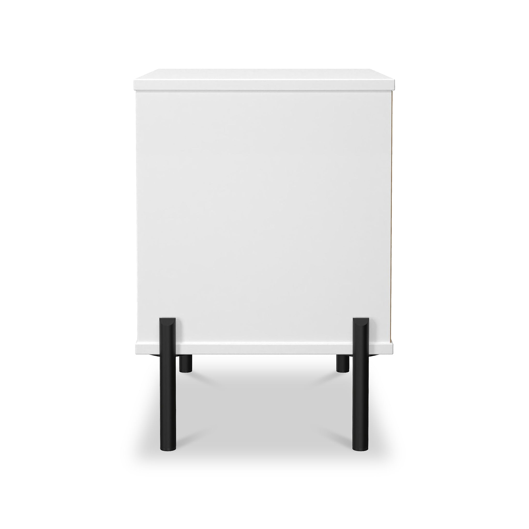Axton 2 Drawer Bedside White Matt from Roseland Furniture
