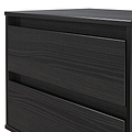 Axton 2 Drawer Wide Bedside Black Ash from Roseland Furniture