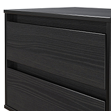 Axton 2 Drawer Wide Bedside Black Ash from Roseland Furniture