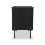 Axton 2 Drawer Wide Bedside Black Ash from Roseland Furniture