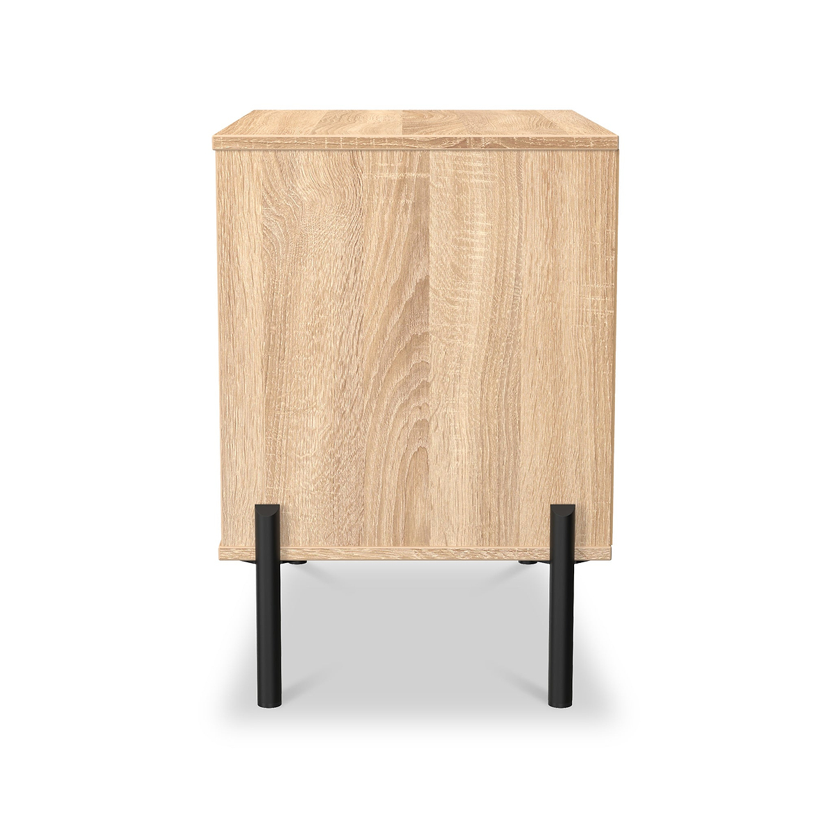 Axton 2 Drawer Wide Bedside Oak from Roseland Furniture