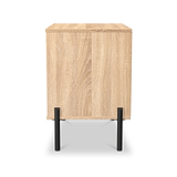 Axton 2 Drawer Wide Bedside Oak from Roseland Furniture