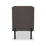 Axton 2 Drawer Wide Bedside Oak Graphite from Roseland Furniture