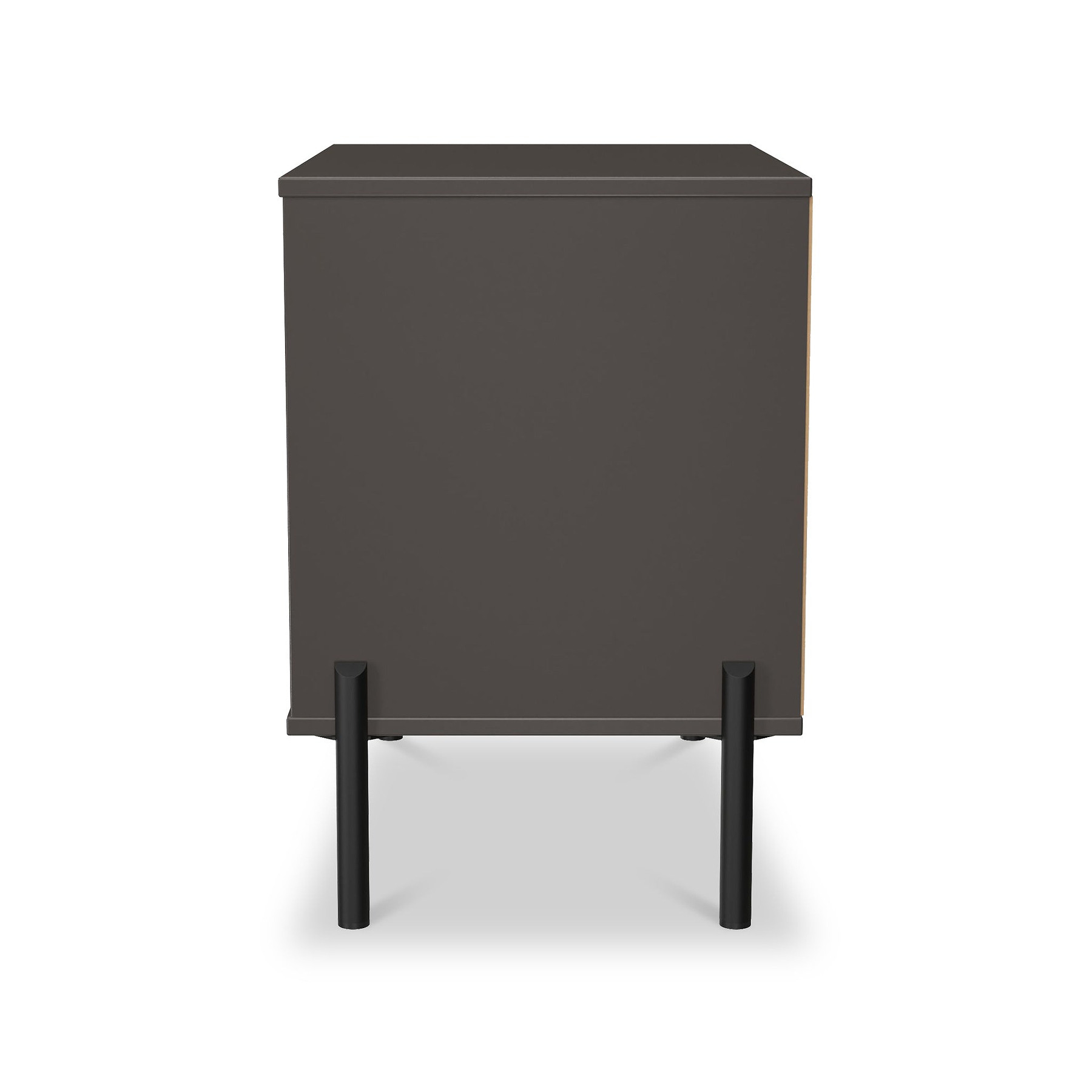 Axton 2 Drawer Wide Bedside Oak Graphite from Roseland Furniture