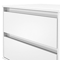 Axton 2 Drawer Wide Bedside White Matt from Roseland Furniture