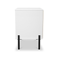 Axton 2 Drawer Wide Bedside White Matt from Roseland Furniture