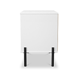 Axton 2 Drawer Wide Bedside White Matt from Roseland Furniture