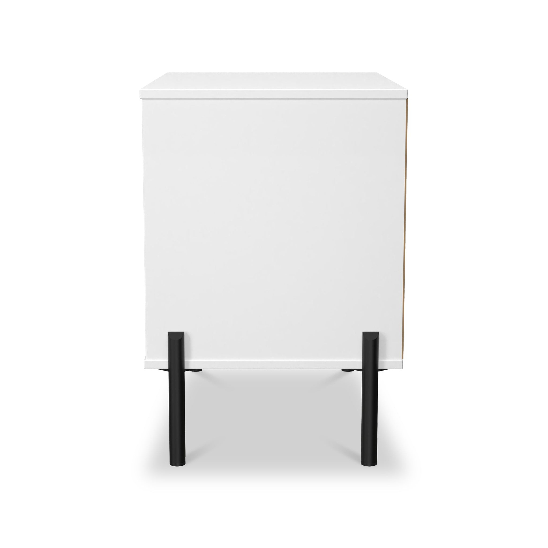 Axton 2 Drawer Wide Bedside White Matt from Roseland Furniture
