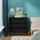 Axton 3 Drawer Chest Black Ash from Roseland Furniture