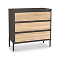 Axton 3 Drawer Chest Oak Graphite from Roseland Furniture
