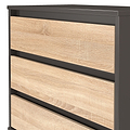 Axton 3 Drawer Chest Oak Graphite from Roseland Furniture