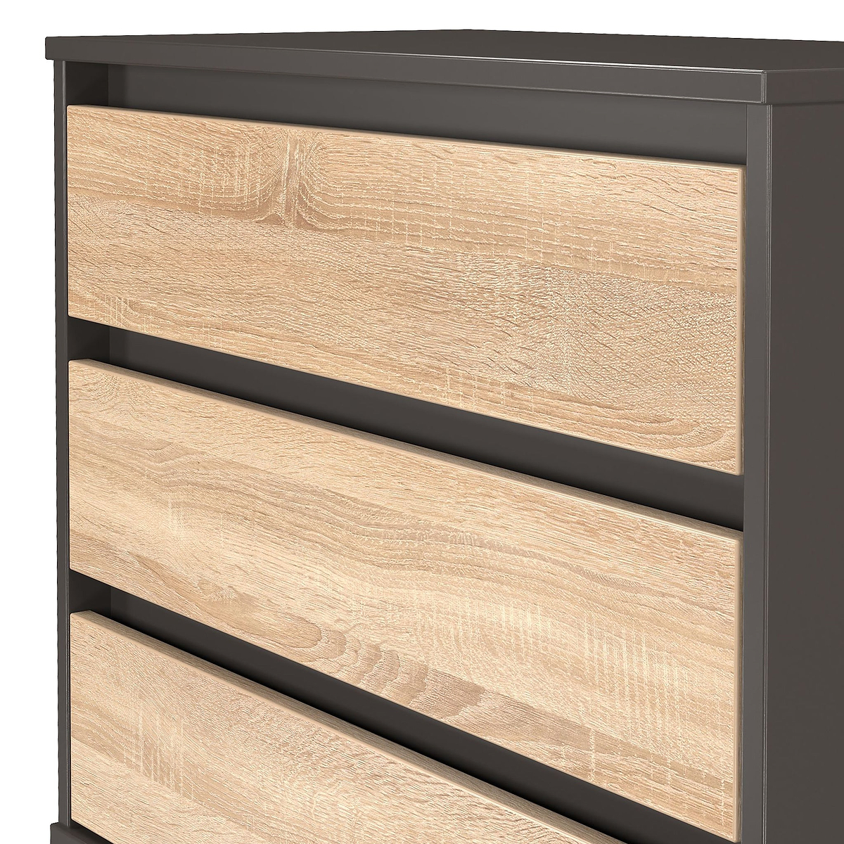Axton 3 Drawer Chest Oak Graphite from Roseland Furniture
