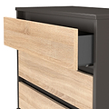 Axton 3 Drawer Chest Oak Graphite from Roseland Furniture