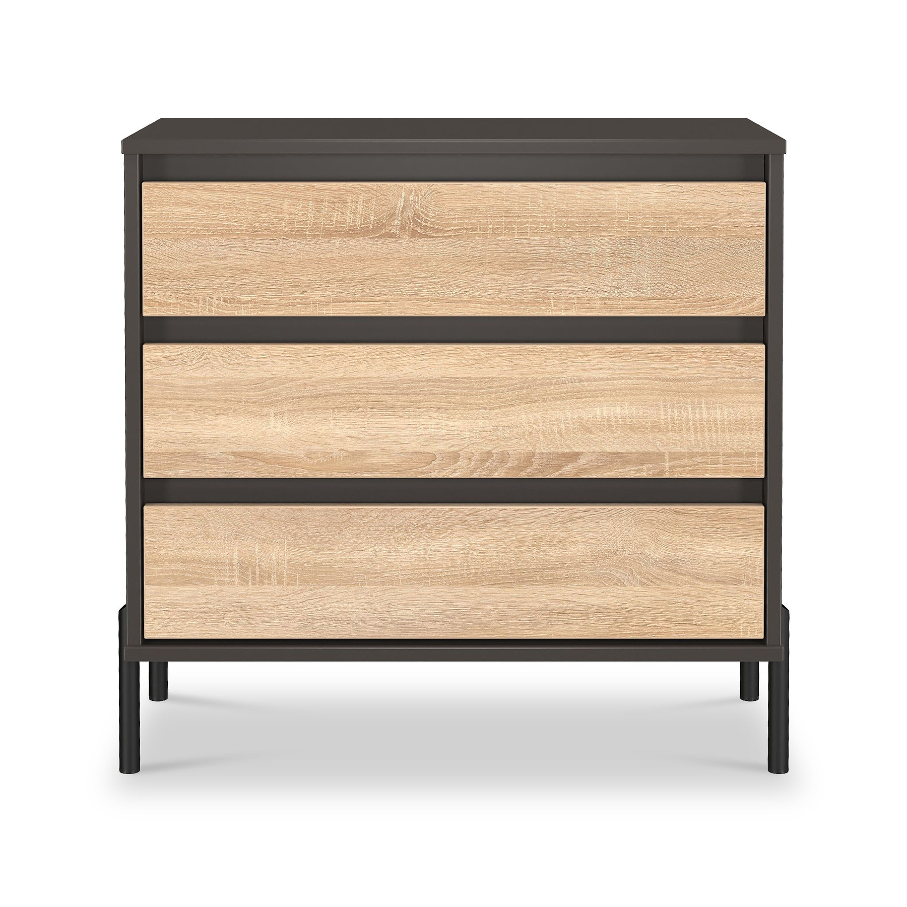Axton 3 Drawer Chest Oak Graphite from Roseland Furniture