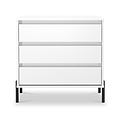 Axton 3 Drawer Chest White Matt from Roseland Furniture