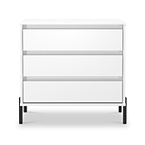 Axton 3 Drawer Chest White Matt from Roseland Furniture